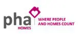 The logo for pha where homes count.