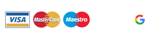 Mastercard and visa logos.