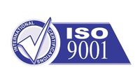 The iso 9001 logo on a white background.