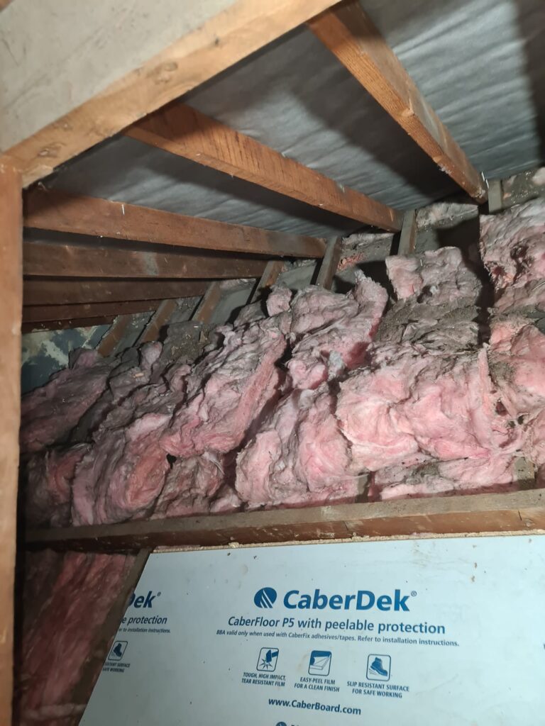 Caberdek attic insulation with loft boarding and loft hatches.